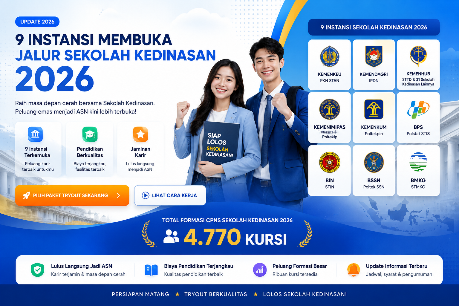 Dashboard Persiapan Sekolah Kedinasan